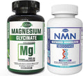 ZYY Magnesium Glycinate 1000mg &amp NMN 18000mg per Bottle 300mg per Serving | Chelated &amp High Absorption Mineral | Real Nicotinamide Mononucleotide Anti Aging