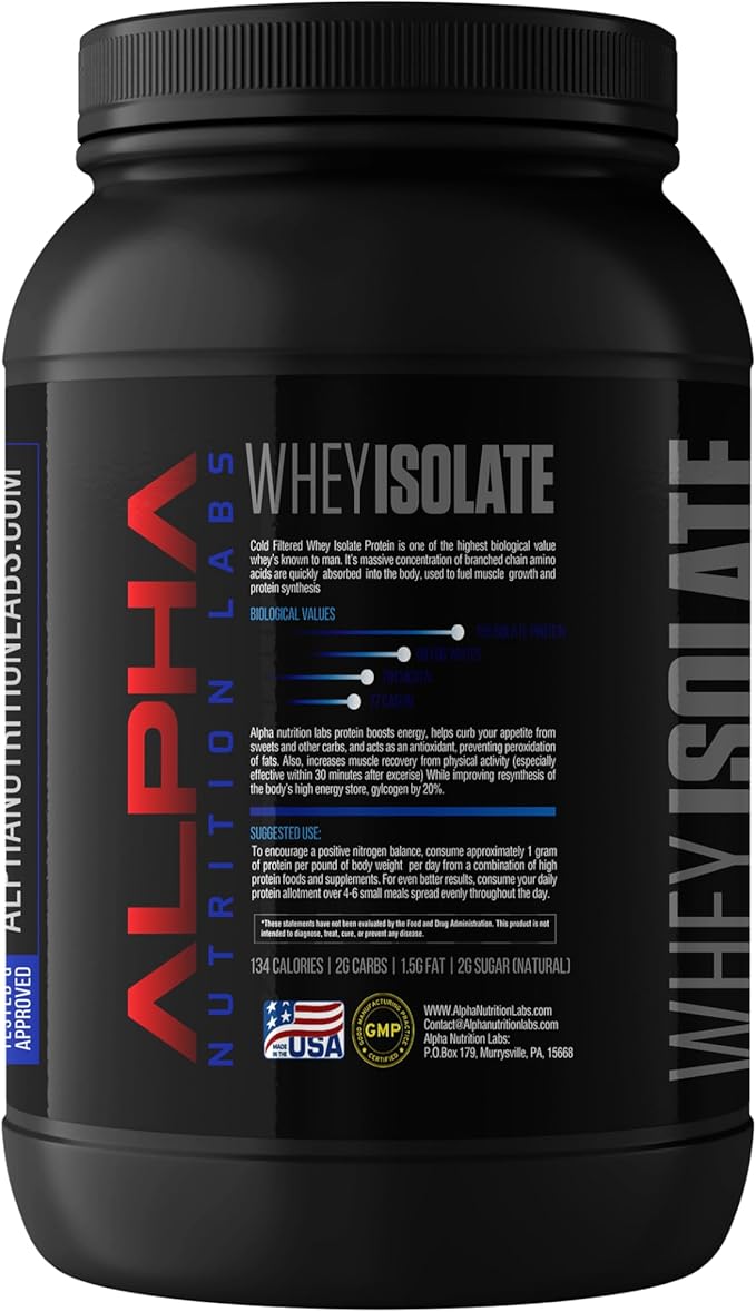 Whey Isolate Protein Powder - Vanilla Flavor 28g of Protein Protein Source Low Carb Classic Specialty