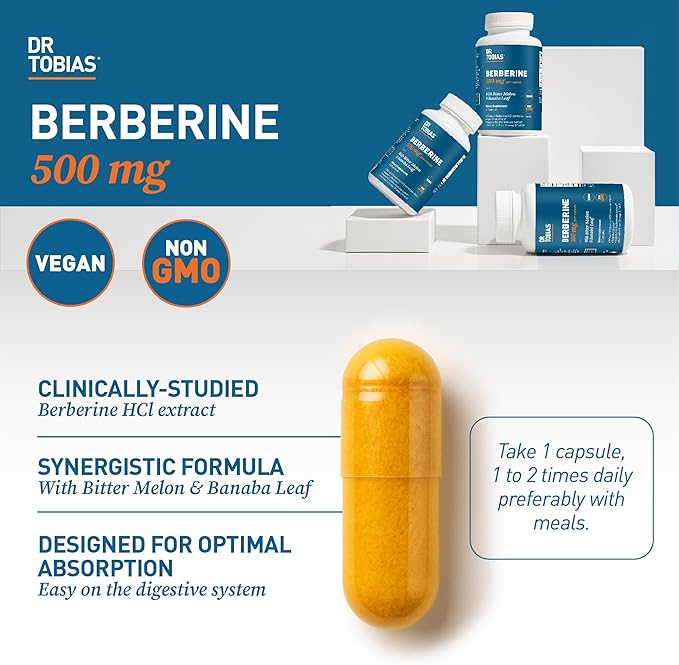 Dr. Tobias Omega 3 Fish Oil &amp Berberine 500 mg – Heart Brain &amp Metabolic Wellness Support