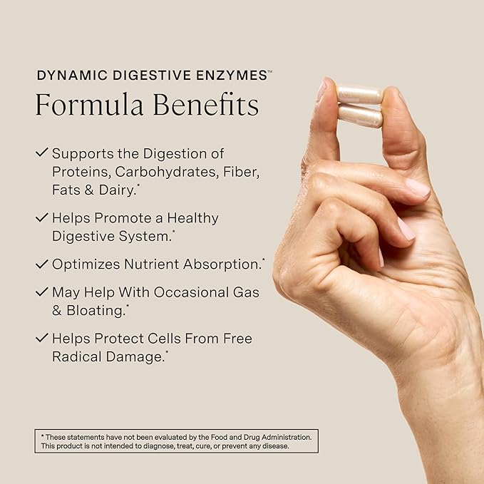 Stonehenge Health Dynamic Digestive Enzymes -18 Enzymes with BioCore Optimum Complete (Protease Lipase Amylase Lactase) + Zinc &amp Vitamin K1 + Phytonutrients – Gas &amp Bloating Support – 60 Ca