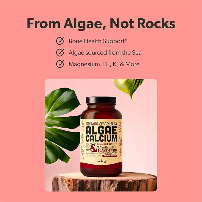 Vegan Omega 3 180 Softgels &amp Algae Calcium &amp Vitamin B Complex Bundle - Plant Based DHA &amp EPA Calcium Supplement from Red Algae Essential B Vitamins