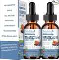 Magnesium Glycinate Liquid Drops with L-Theanine Ashwagandha &amp Saffron - Herbal Sleep &amp Calm Support with Chamomile Passionflower &amp Kava - Relaxation Mood &amp Nerve Support - Sugar Fr