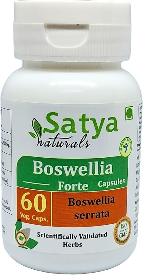 Boswellia Forte Capsules 500 mg. 60 Veg. Capsule | Boswellia (Boswellia Serrata) Extract Capsules for Men and Women | Ayurvedic Herbal Supplement/Remedies | 10:1 Forte (4 Bottles of 60 Capsules)
