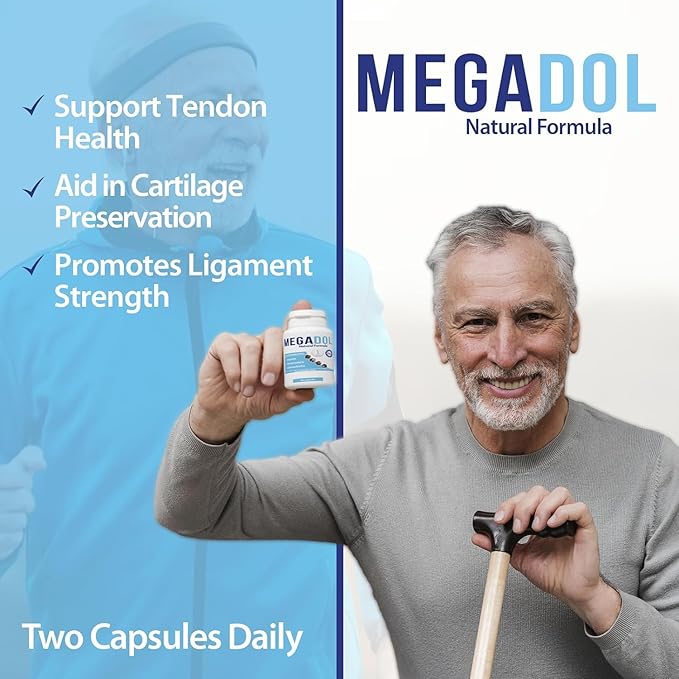 Megadol 100% Natural - AS on TV Glucosamine +Chondroitin + Collagen + MSM- Propietary Blend