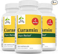 Terry Naturally Curamin - Curcumin Supplement for Circulation &amp Endorphin Support - Support for Occasional Discomfort - Aids Healthy Muscles - 120 Capsules (Pack of 3)
