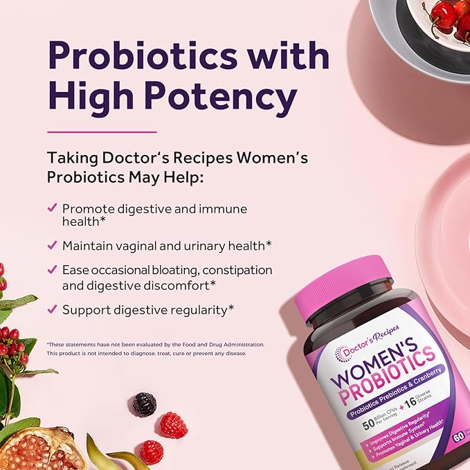 Doctor's Recipes Value Bundle (180 Capsules): Glutathione for Liver &amp Immune Support + Women's Probiotics with Cranberry