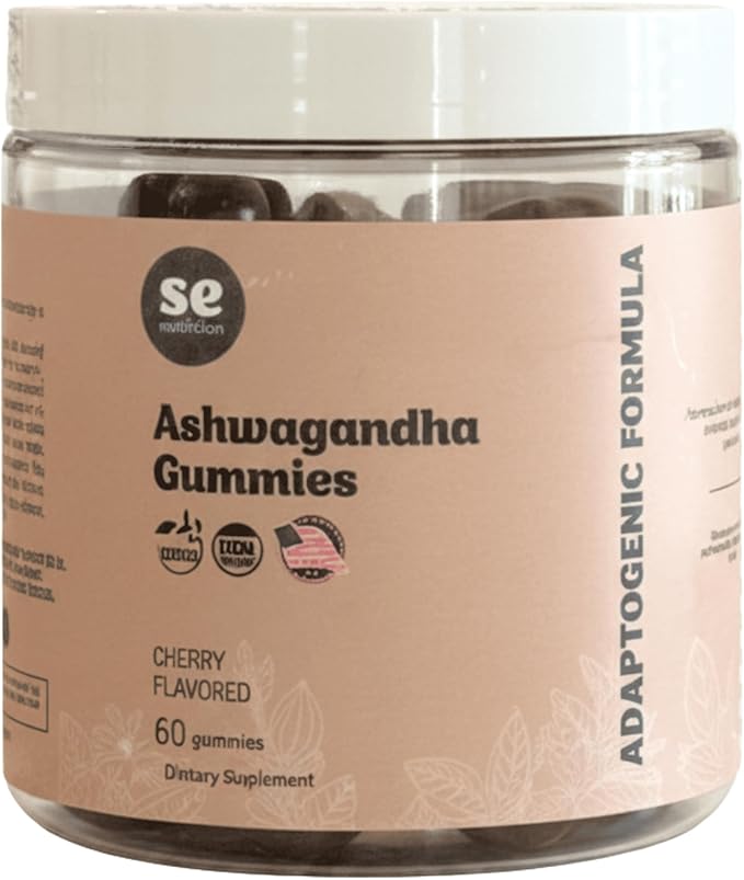 Ashwagandha Gummies with Vitamin D – Clean Natural Vegan Non‑GMO – Stress Sleep &amp Mood Support – Daily Adaptogen Chewables – 60 Gummies – Made in USA