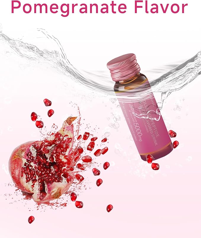 Ageless Beauty Marine Collagen Drink Liquid Collagen for women with 5000mg Franch Hydrolyzed Collagen Korean Collagen Tripeptide Skipjack Elastin Peptide Supports Skin Less Wrinkles 0 Additives