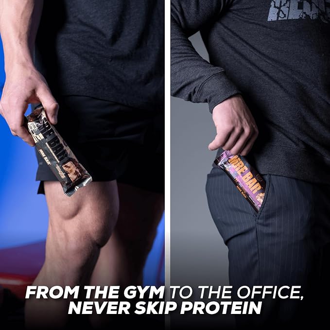 REDCON1 MRE Protein Bar Crunchy Peanut Butter Cup - Contains MCT Oil + 20g of Whole Food Protein - Easily Digestible Macro Balanced Low Sugar Meal Replacement Bar (12 Bars)