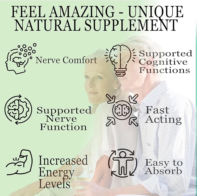 Neuropathy Pills - Neuro-Support with Alpha Lipoic Acid 600 mg for Nerve Health Carefully Selected Herbal Components Vitamins and Nutritional Elements 120 Count (1)