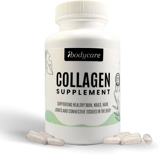 Collagen Supplement Type 1 and 3 - Activated Collagen Capsules with Vitamin C - Easy to Digest Premium Hair Skin Nails Joints Skin Lashes Supplement - 60 Tablets