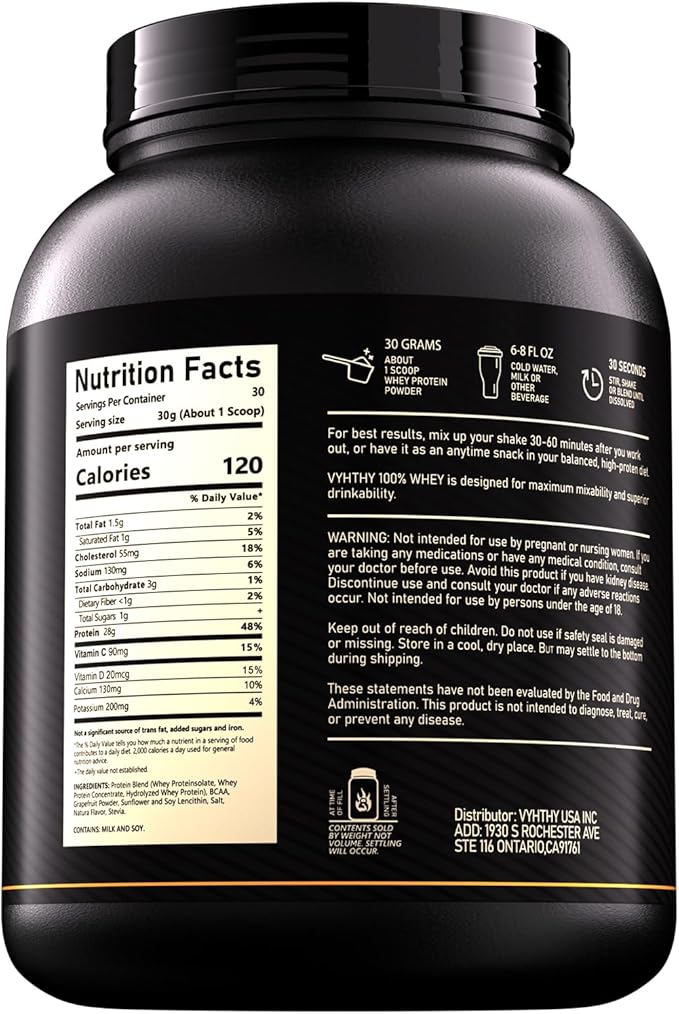 Grapefruit Flavored Whey Protein Powder24g Protein per Serving Fast-Absorbing Concentrated whey Protein Low Sugar Gluten-Free Natural Flavor 2 lbs/32 oz.