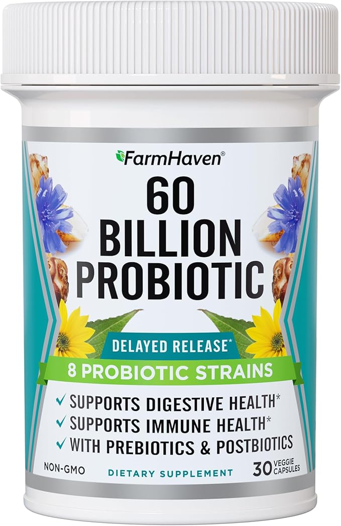 FarmHaven Magnesium Glycinate &amp Malate Complex and 60 Billion CFU Probiotic