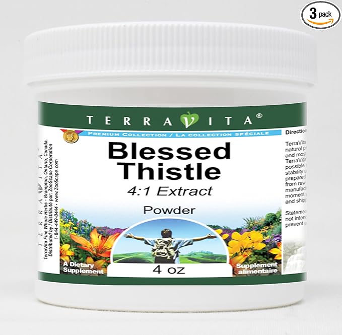 Terravita Blessed Thistle 4:1 Extract Powder (4 oz ZIN: 522980) - 3 Pack