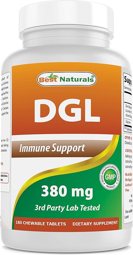 Best Naturals DGL Chewable 380 mg &amp Magnesium Oxide 500 mg