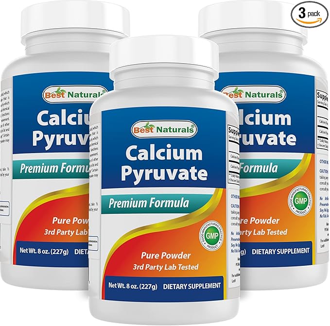 Best Naturals Calcium Pyruvate Powder 8 OZ (8 OZ (Pack of 3))
