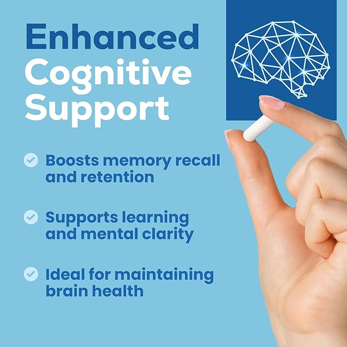 Magnesium L Threonate Magtein Brain Supplement for Memory Focus Sleep and Cognitive Support High Absorption Magnesium L-Threonate Non-GMO No Laxative Effect – 2000 mg 120 Vegan Capsules