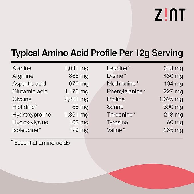 Zint Collagen Peptides Powder: Paleo &amp Keto Certified - Granulated Collagen Hydrolysate for Enhanced Absorption - Enzymatically Hydrolyzed Protein for Women &amp Men 10 oz