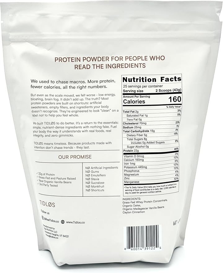 TIDLOS Grass-Fed Protein Powder (Snickerdoodle)