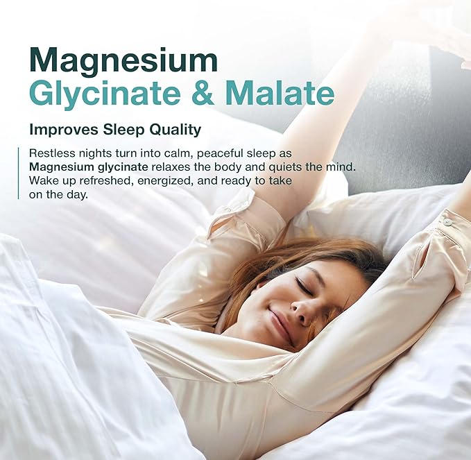 Magnesium Glycinate 750mg | High Absorption Formula for Sleep Muscle Relaxation &amp Calm Support | Non-Laxative Vegan Capsules – Magnesium Supplement for Men &amp Women – 90 Count