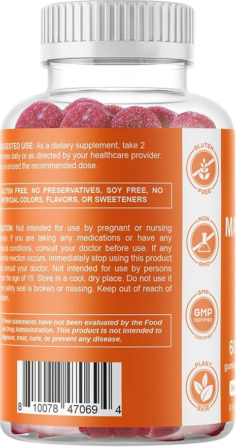 Vitamatic Magnesium &amp Vitamin D3 Gummies Combo - 60 Vegan Count Each