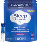 Dream Water Sleep Aid Powder Melatonin 5mg GABA 5-HTP Natural Flavors Helps You to Fall Asleep Fast and Wake Refreshed Snoozeberry 30-Count.