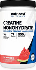 Nutricost Creatine Monohydrate Powder (Watermelon 500 Gram) - Micronized Creatine Supplement - Vegan Non-GMO Gluten Free