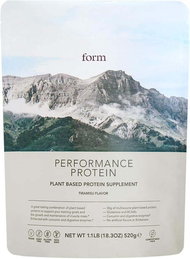 Form Performance Protein - Vegan Protein Powder - 30g of Plant Based Protein per Serving with BCAAs and Digestive Enzymes. Perfect Post Workout. Tastes Great with Just Water! (Tiramisu)