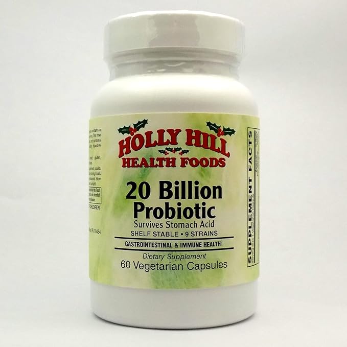 Holly Hill Health Foods 20 Billion CFU Probiotic 60 Vegetarian Capsules