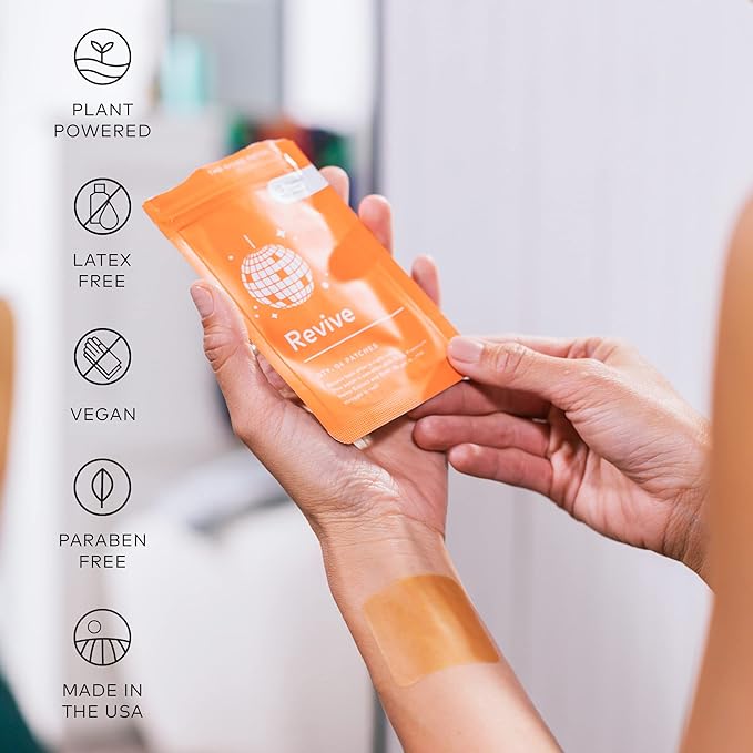 The Good Patch Revive Recovery Patch with Hemp Natural Patch with Hemp Extract and DHM Plant-Powered Wearable Wellness Sustained Release Bounce Back After a Night Out (16 Total Patches)