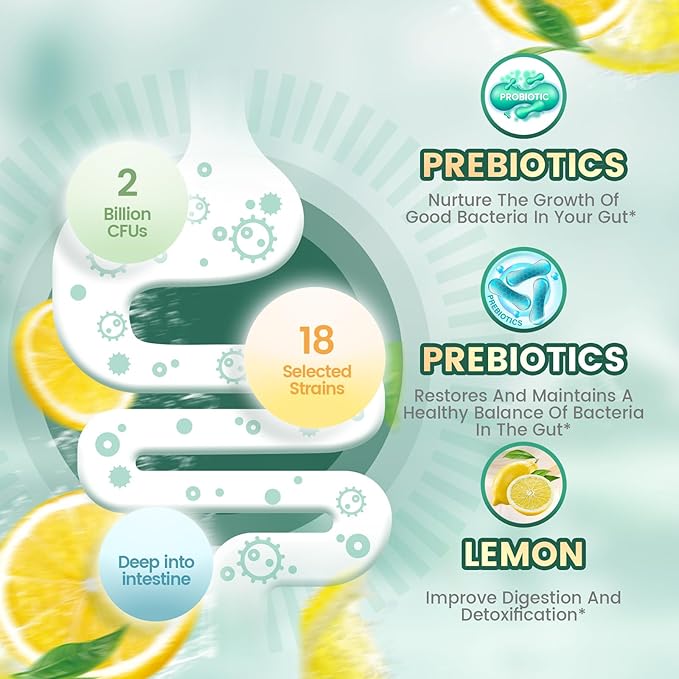 VivoNu Probiotics for Digestive Health Gummies 3 in 1 Intestinal Digestion Contains 2 Billion CFU Probiotic Zinc Magnesium and Vitamin D3 Men's Probiotics for Women Non GMO (180Gummy/3Pack)