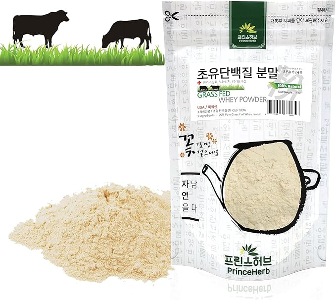 [Medicinal Herbal Powder] Natural Grass Fed Whey Powder 초유 단백질 분말 16oz (452g)
