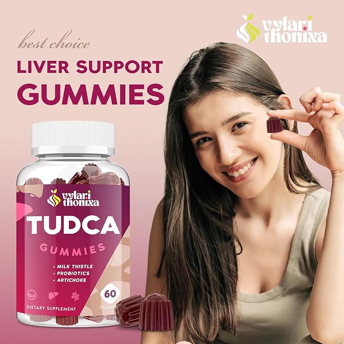 Premium TUDCA Bile Salts Gummies - 2000mg High Potency Liver Support Supplement Liver Detox &amp Repair with Milk Thistle Artichoke Probiotics - Vegan 30 Servings