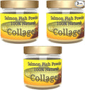 Salcoll Collagen - 100% Natural Bioactive Marine Collagen Powder - Unflavored Kosher can Help Bone Joint Skin Hair Health 3 Pack Three Month Supply