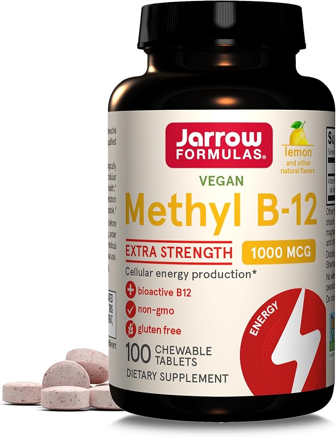 Jarrow BoneUp 360 Capsules 180 Servings + Methyl B-12 1000mcg 100 Chewable Tablets Cellular Energy &amp Brain Health