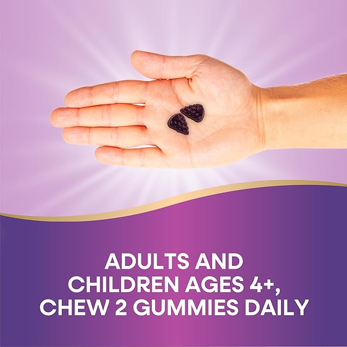 Nature’s Way Sambucus Zero Sugar Immune Gummies Daily Immune Support* Black Elderberry Extract Vitamin C Vitamin D3 Zinc Sugar Free Sugar Alcohol Free Plant-Based Sweeteners 70 Gummies