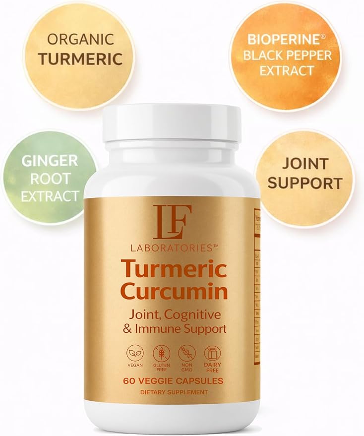Turmeric Curcumin 2600mg Supplement — 95% Curcuminoids with Black Pepper Extract — High Absorption — Joint Mobility &amp Vitality Support — Vegan Capsules
