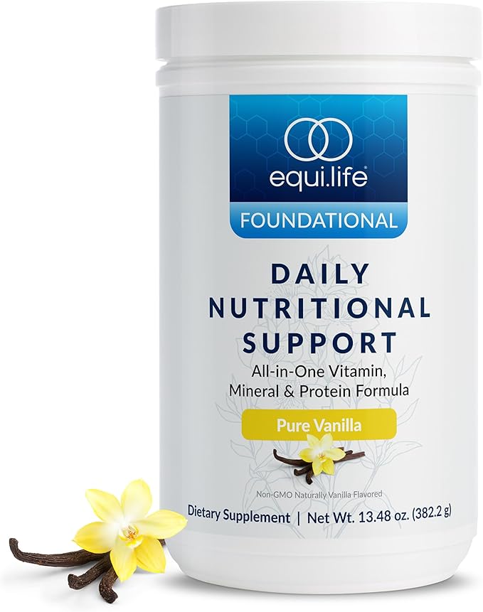 Equilife Daily Nutritional Support All-in-One Multivitamin Meal Replacement Pure Vanilla Flavor 15G Plant Protein Supports Overall Wellness Including Energy Digestion &amp Skin 14 Servings Tub