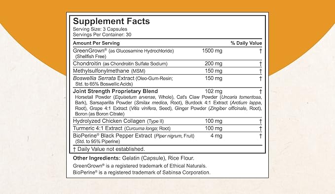 NuBest Joint Xtra - Joint Support Supplement - Joint Health Formula with Triple Joint Strength - Glucosamine Chondroitin Turmeric MSM &amp Boswellia for Joint Health &amp Cartilage Health (Pack 5