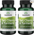 Swanson Hiactives Tart Cherry &amp Turmeric 60 Veg Capsules (2 Pack)