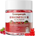 GREENPEOPLE Magnesium Glycinate Gummies 400mg - Sugar Free Magnesium Supplement with Magnesio Citrate Vitamin D and B6 for Calm Support &amp Sleep for Adults - High Absorption - Raspberry Gummies