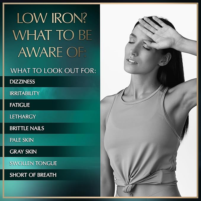 Vegan Iron Supplement for Women with Folic Acid - 35 mg Blood Builder Ferrous Sulfate Folic Acid 400 mcg - Iron Pills for Women with Anemia &amp Pregnancy Support - 180 Gluten-Free Tablets - 3Pack