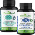ForestLeaf Riboflavin &amp Magnesium Migraine Supplement - Riboflavin 400mg for Headache Relief - Ultimate Magnesium Bundle with B2 Vitamin 400mg for Headache Migraine Relief Capsules