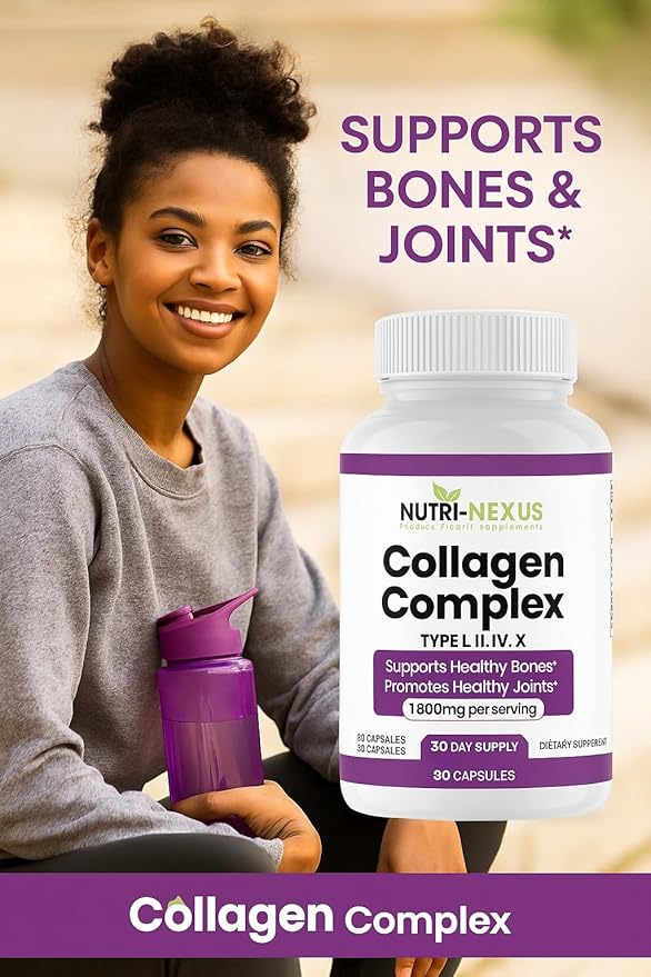 Multi Collagen Peptides Types I II III V &amp X – Hydrolyzed Bovine Collagen Capsules -Supports Skin Hair &amp Nail Wellness – Collagen Supplement for Women &amp Men