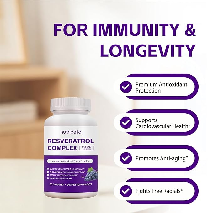 Nutribella Resveratrol Complex 1800 Capsules90 Capsules (1Pc)
