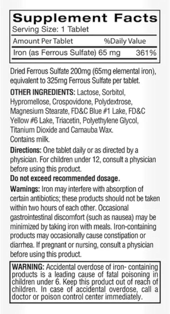 Feosol Original Ferrous Sulfate Iron Supplement  120 CT (Pack of 3)