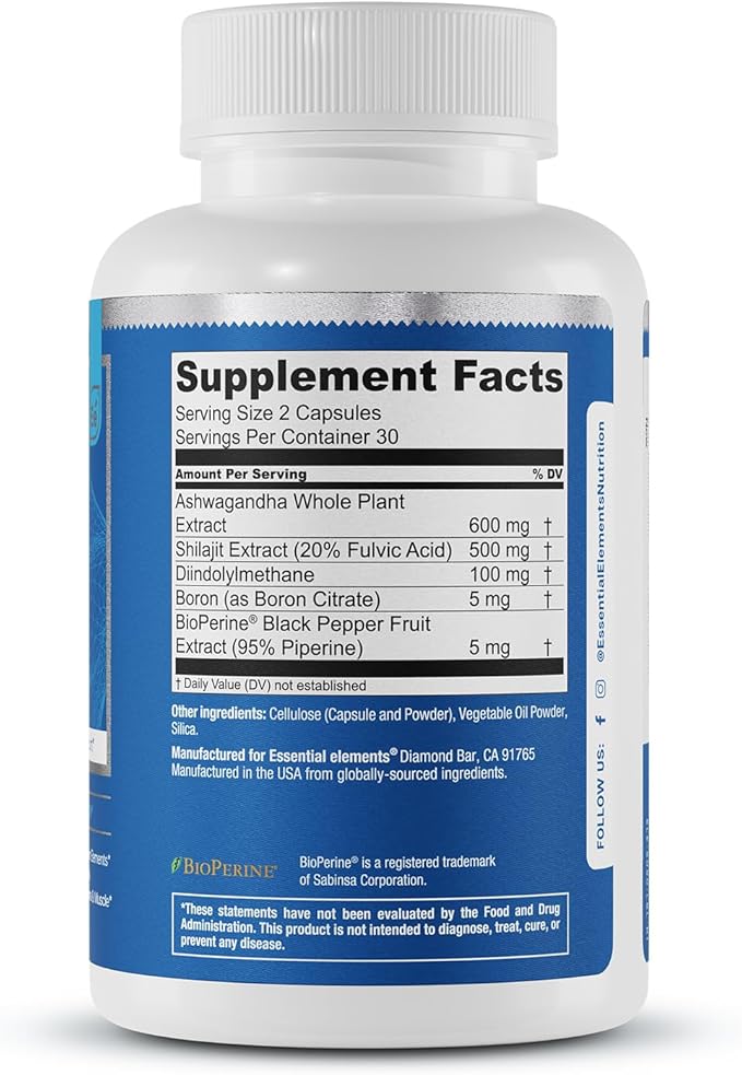 Essential Elements T-Hero + Micronized Creatine Monohydrate | Male Health Supplement - Muscle Support &amp T-Health
