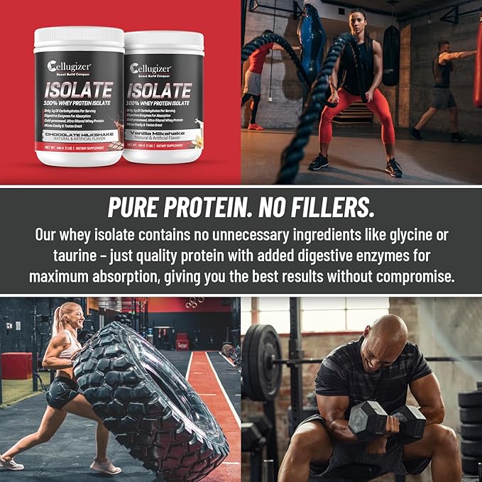 100% Whey Isolate 2lb Vanilla I 26g Protein Fast Digesting I 0g Sugar Low Carb