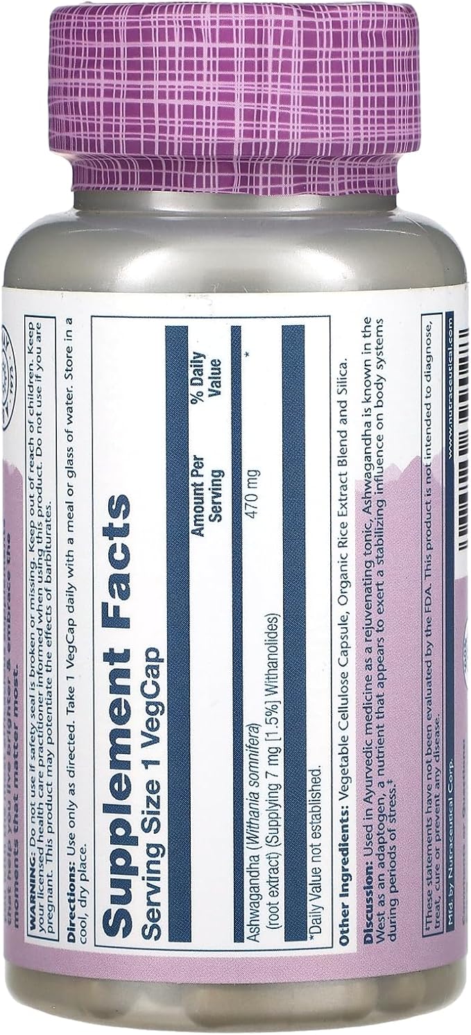 SOLARAY Ashwagandha 470 mg 60 VegCaps