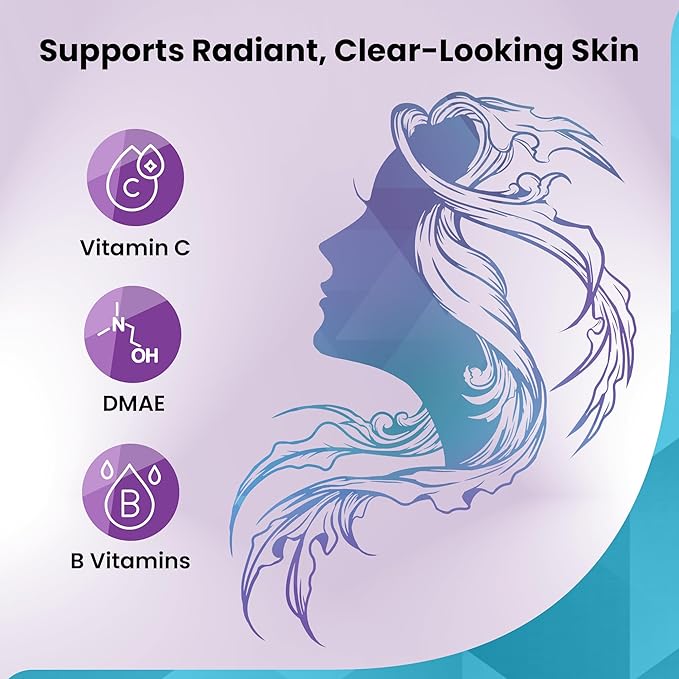 Organic Excellence Hair Skin and Nails Vitamins for Women &amp Men – Biotin Supplement 5000 mcg– Hyaluronic Acid - Supports Healthy Hair Growth Radiant Skin &amp Strong Nails 1 Month Supply (30 T